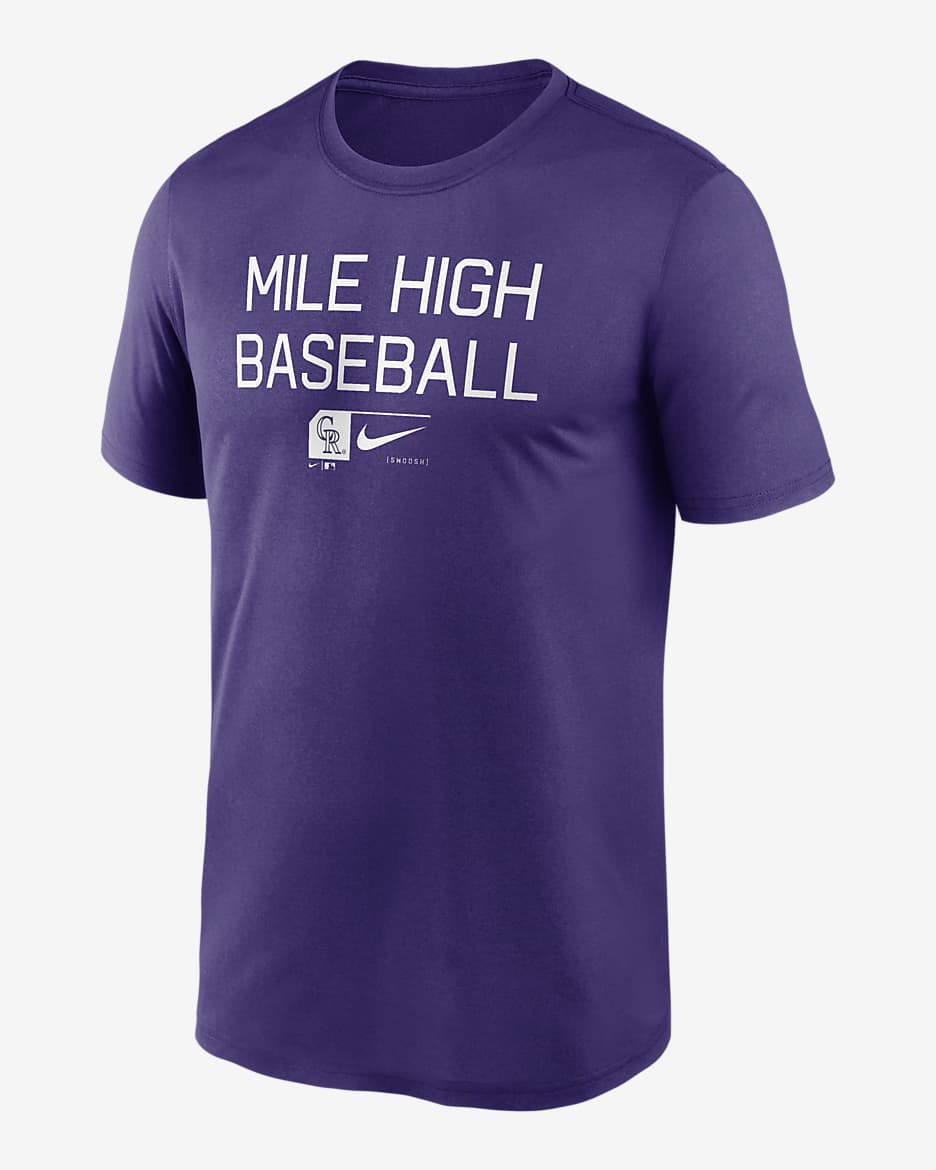 Colorado Rockies Baseball Phrase Legend Men s Nike Dri FIT MLB T Shirt. Nike